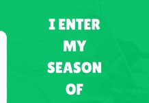 I ENTER MY SEASON OF ANSWERS