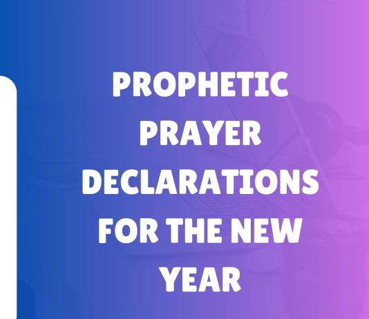 PROPHETIC PRAYER DECLARATIONS FOR THE NEW YEAR